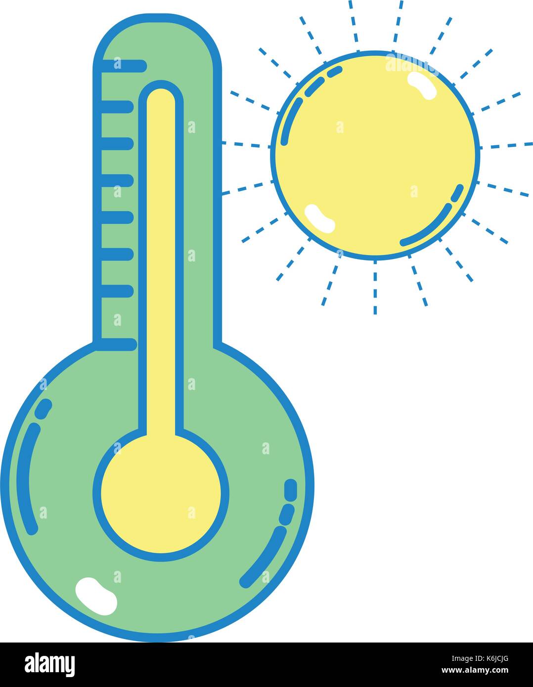 thermometer measure instrument to know the temperature Stock Vector