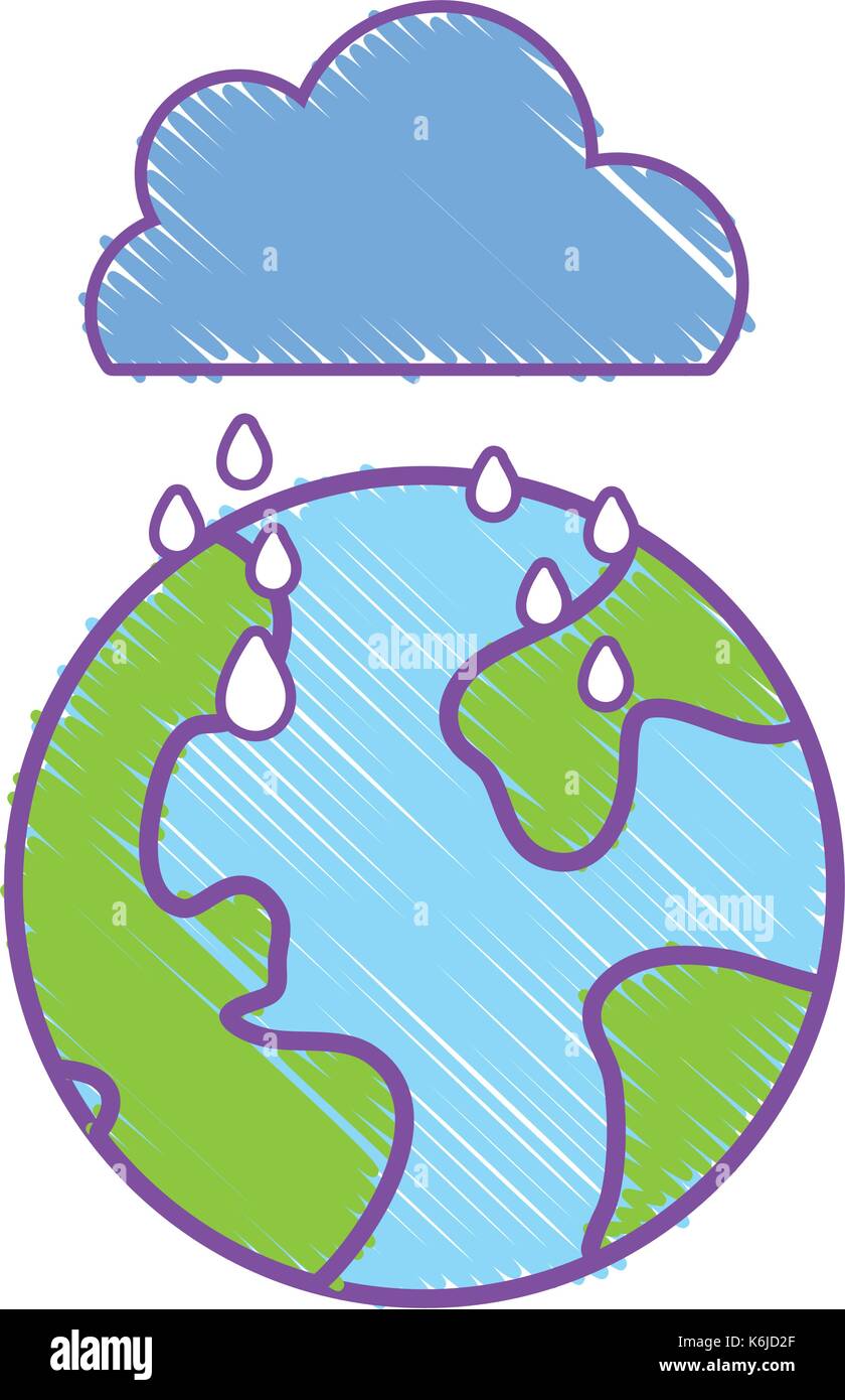 natural cloud raining in the earth planet Stock Vector Image & Art - Alamy