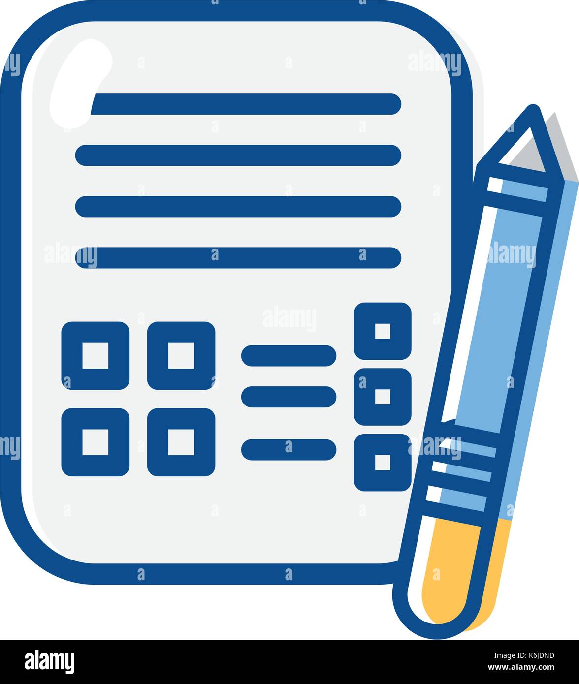 business document information with pencil tool Stock Vector Image & Art ...