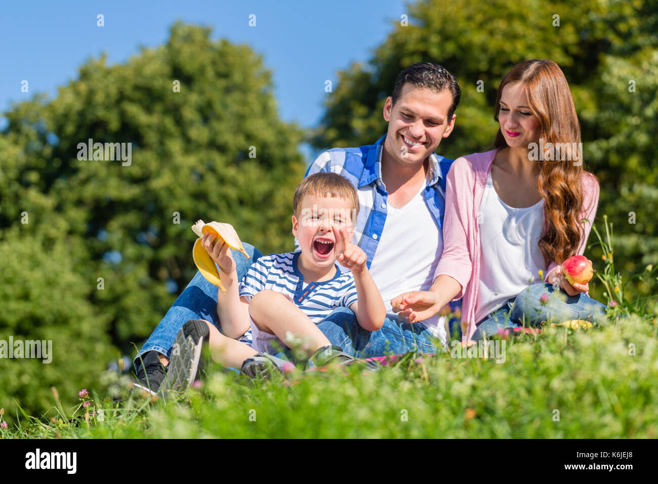 Family having picnic hi-res stock photography and images - Alamy