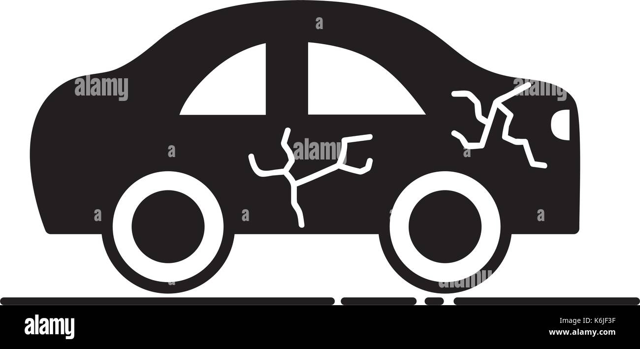 car crash in the road for accident disaster Stock Vector Image & Art ...