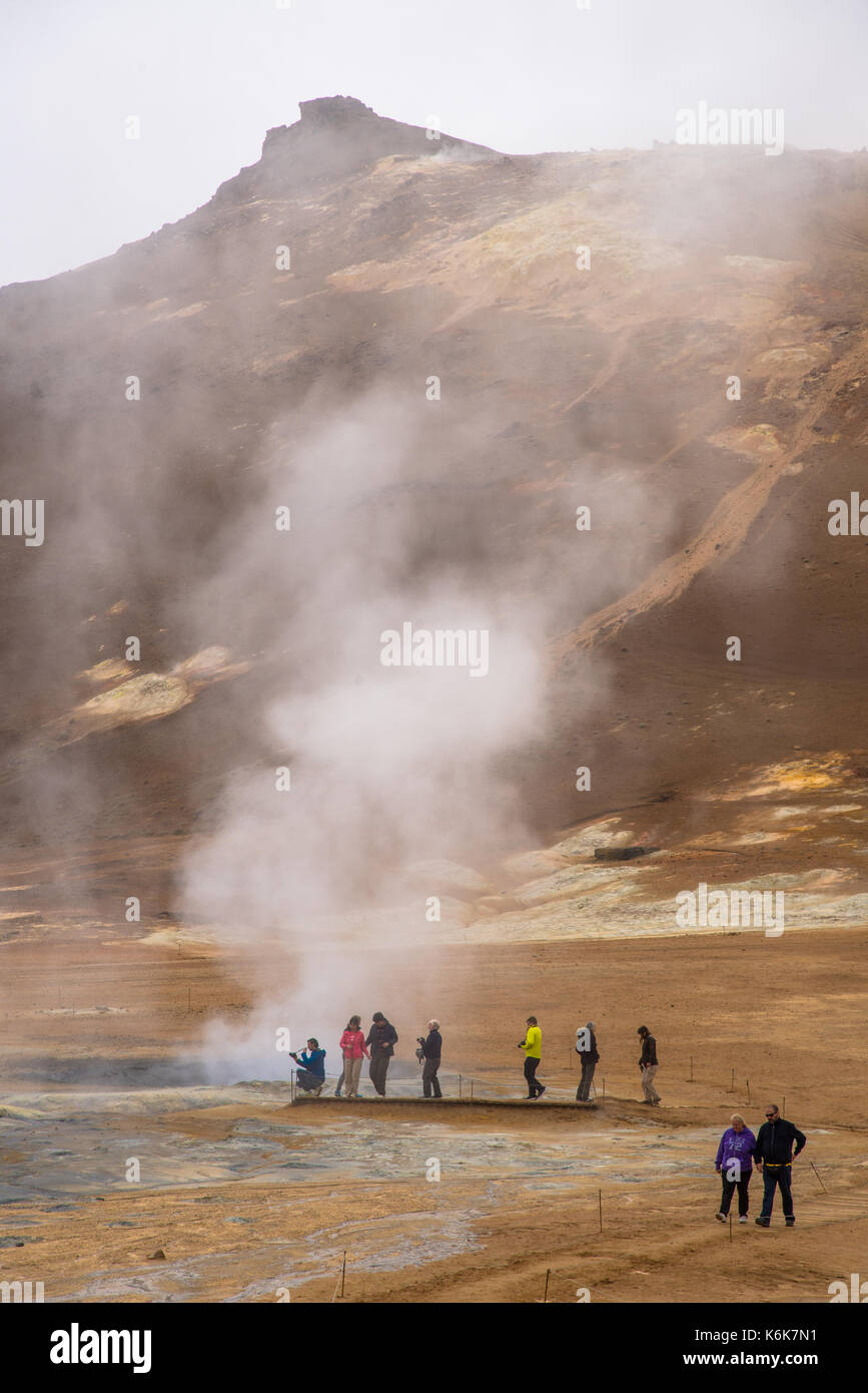 geothermical area Myvatn in Iceland Stock Photo
