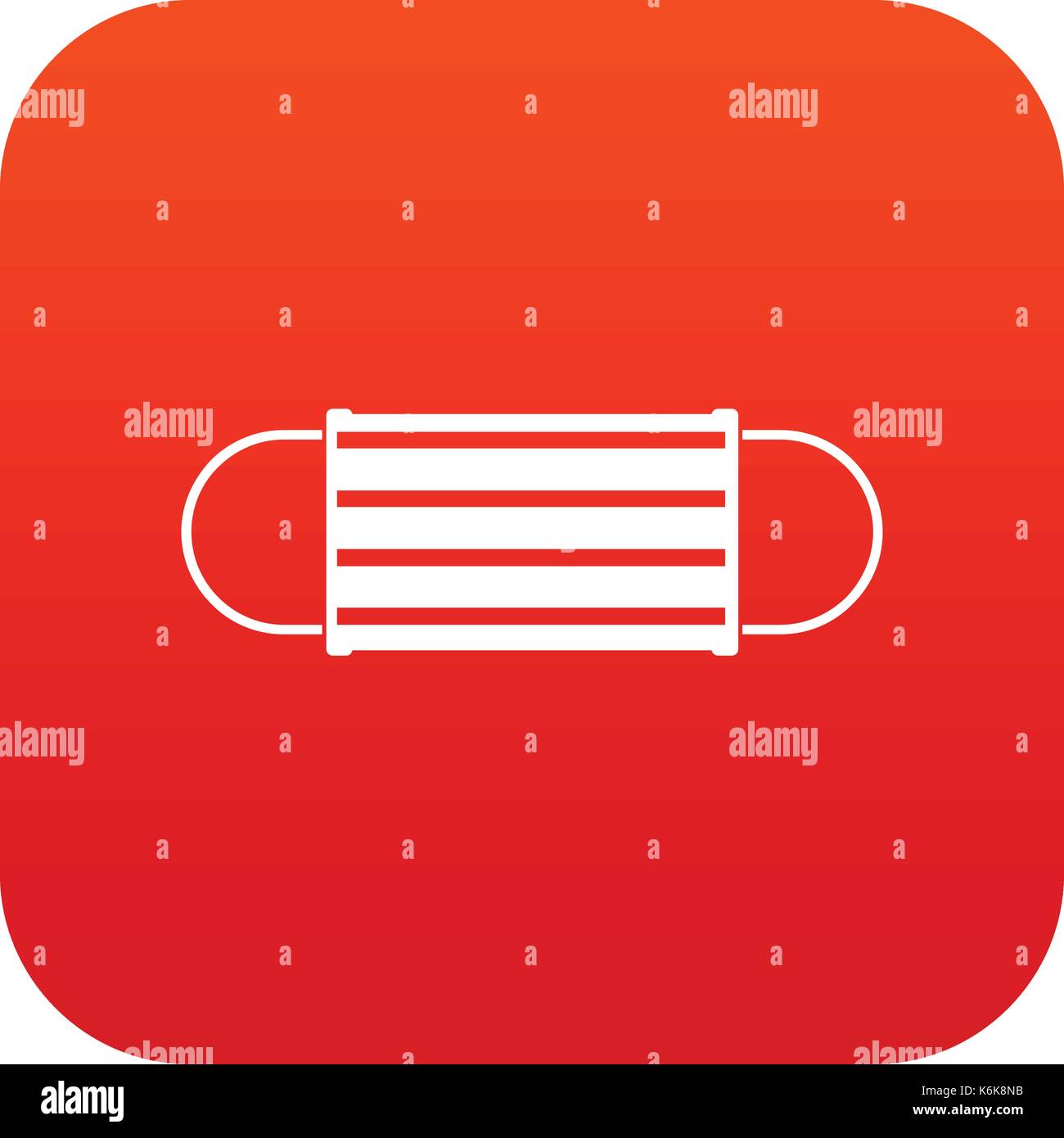 Disposable face mask icon digital red Stock Vector Image & Art - Alamy