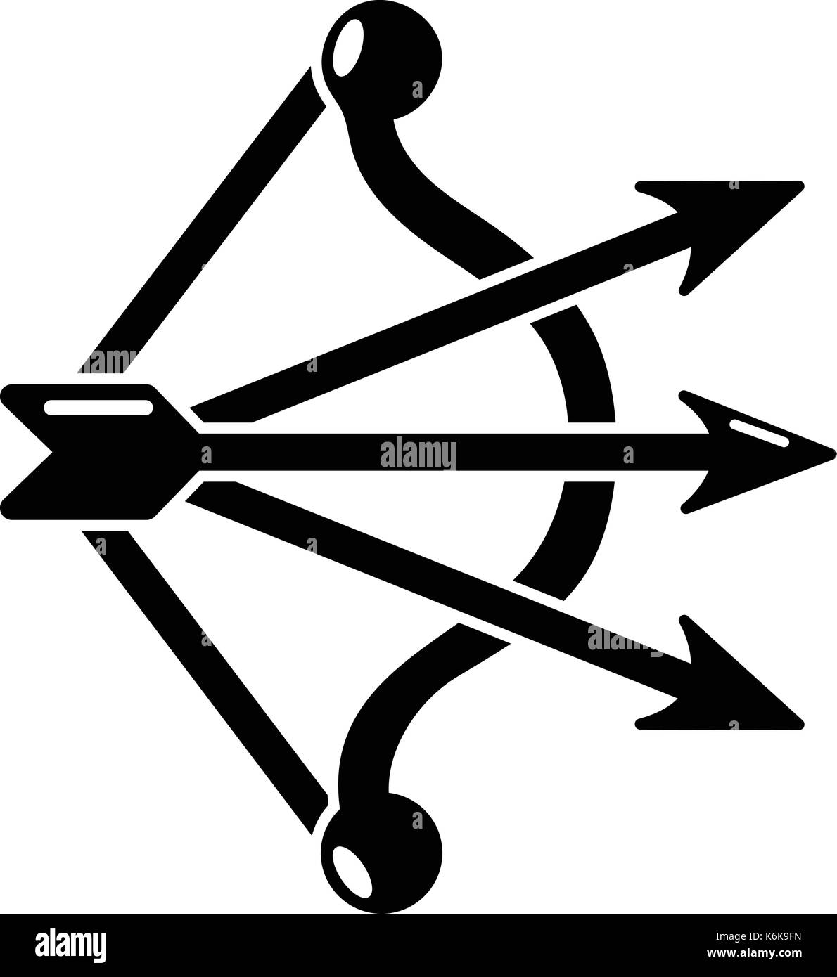 Bow and arrows equipment icon, simple style Stock Vector Image & Art ...