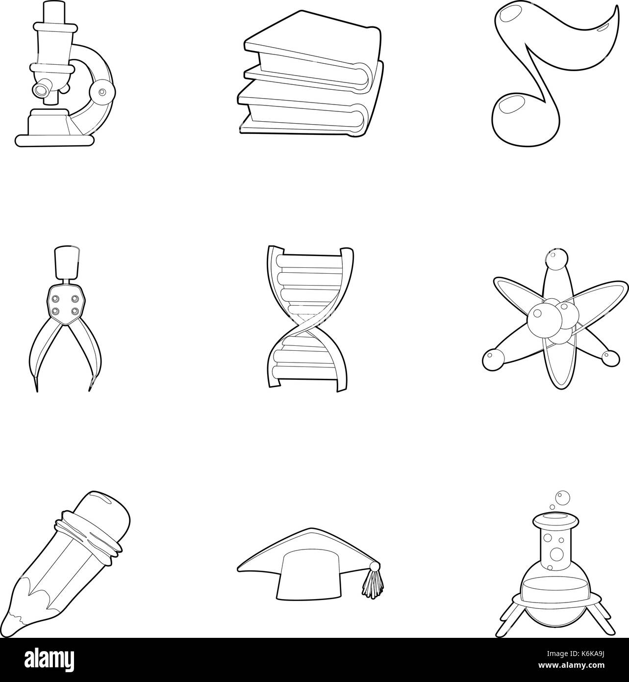 College icons set, outline style Stock Vector Image & Art - Alamy