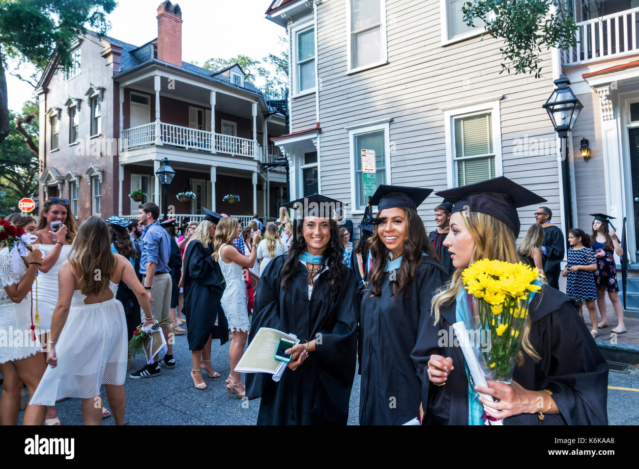 Charleston South Carolina,College of Charleston,university,graduation,ceremony,commencement,student students pupil crowd,SC170514069 Stock Photo