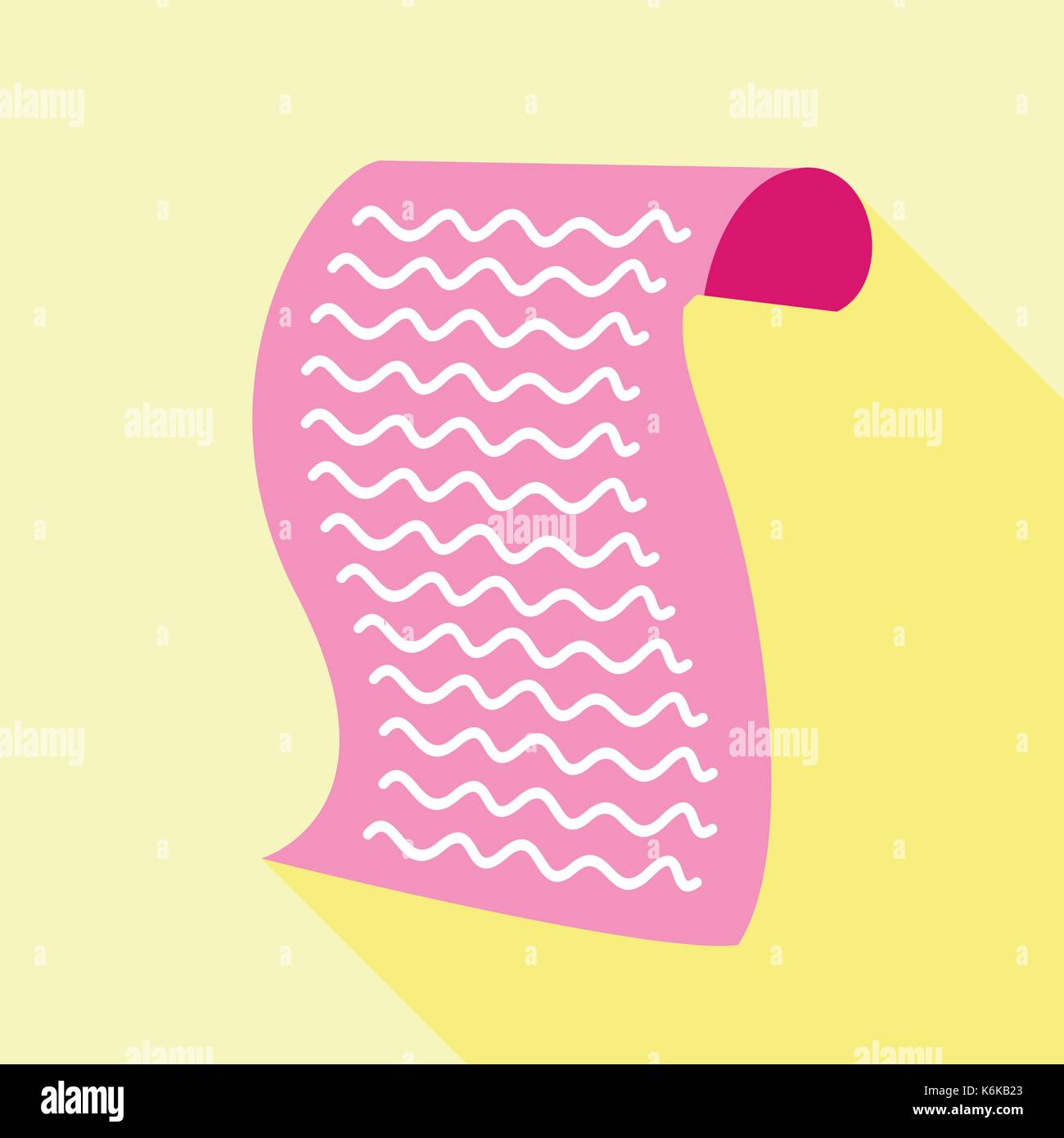 Piece of manuscript icon, flat style Stock Vector