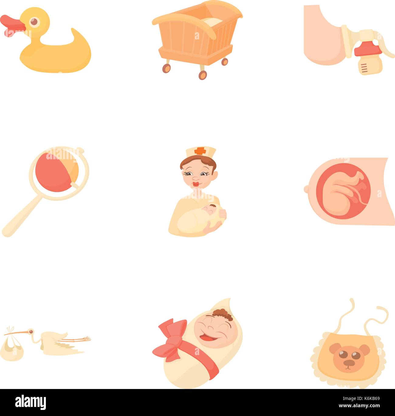 Obstetrician icons set, cartoon style Stock Vector Image & Art - Alamy