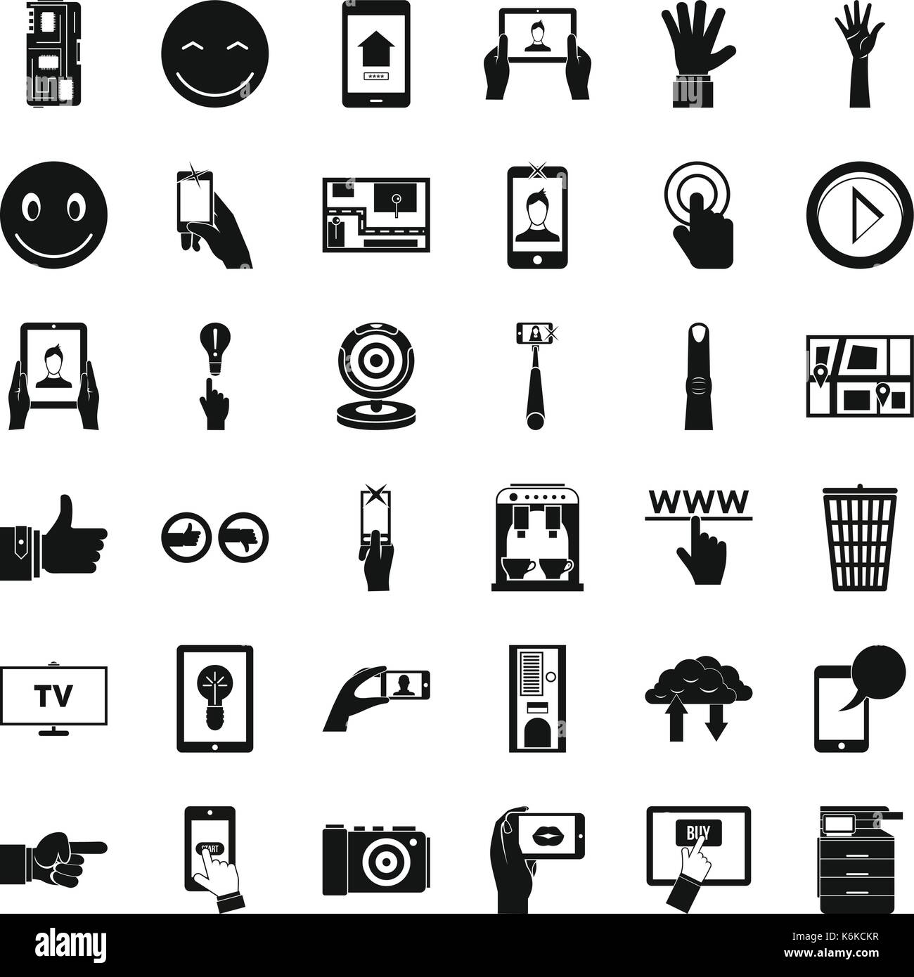 Monitor icons set, simple style Stock Vector Image & Art - Alamy