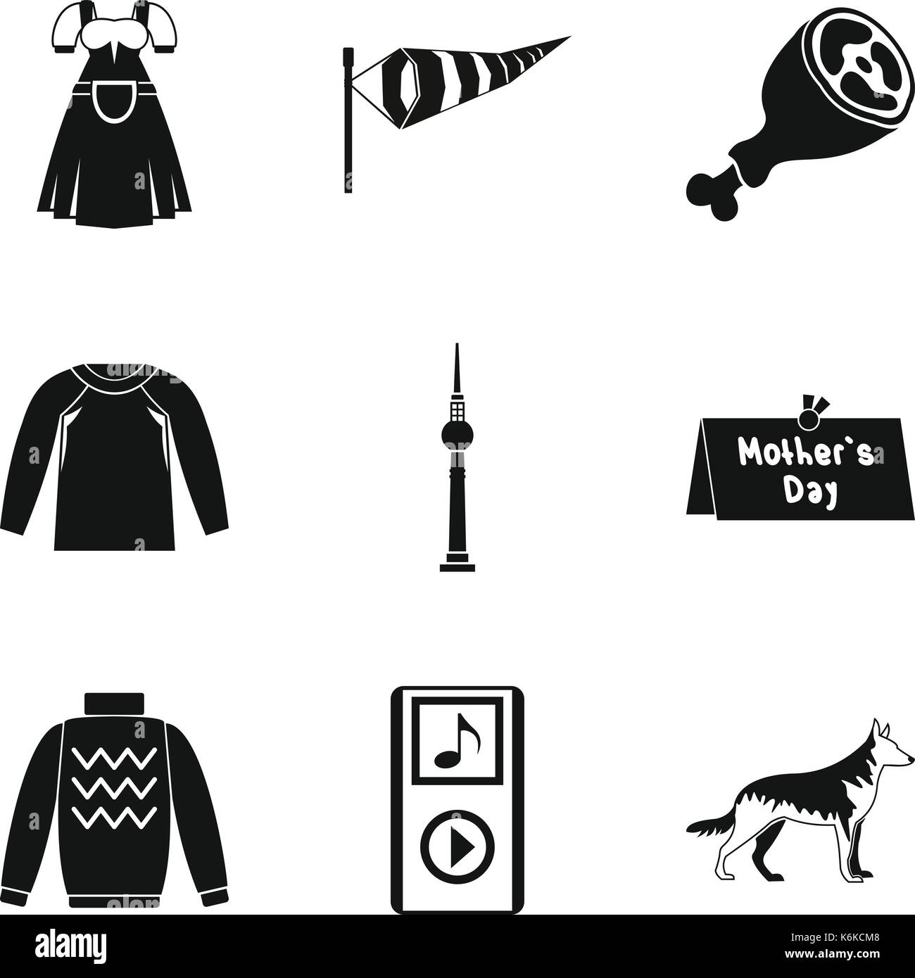 Clothing icon set, simple style Stock Vector Image & Art - Alamy