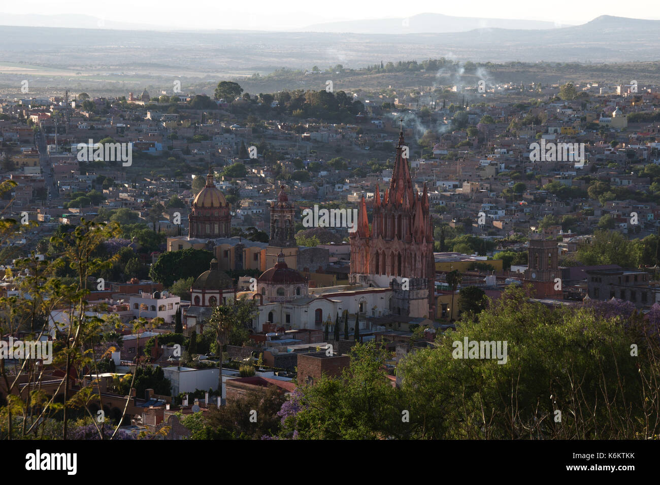 San Miguel de Allende, Guanajuato, Mexico - 2013: Panoramic view of the town. Stock Photo