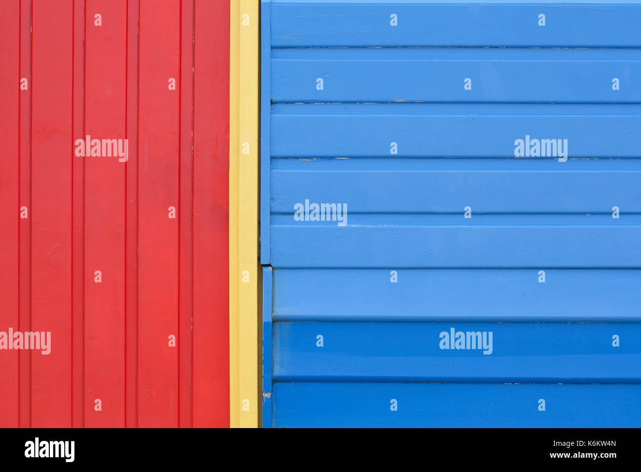red yellow and blue wooden background pattern Stock Photo