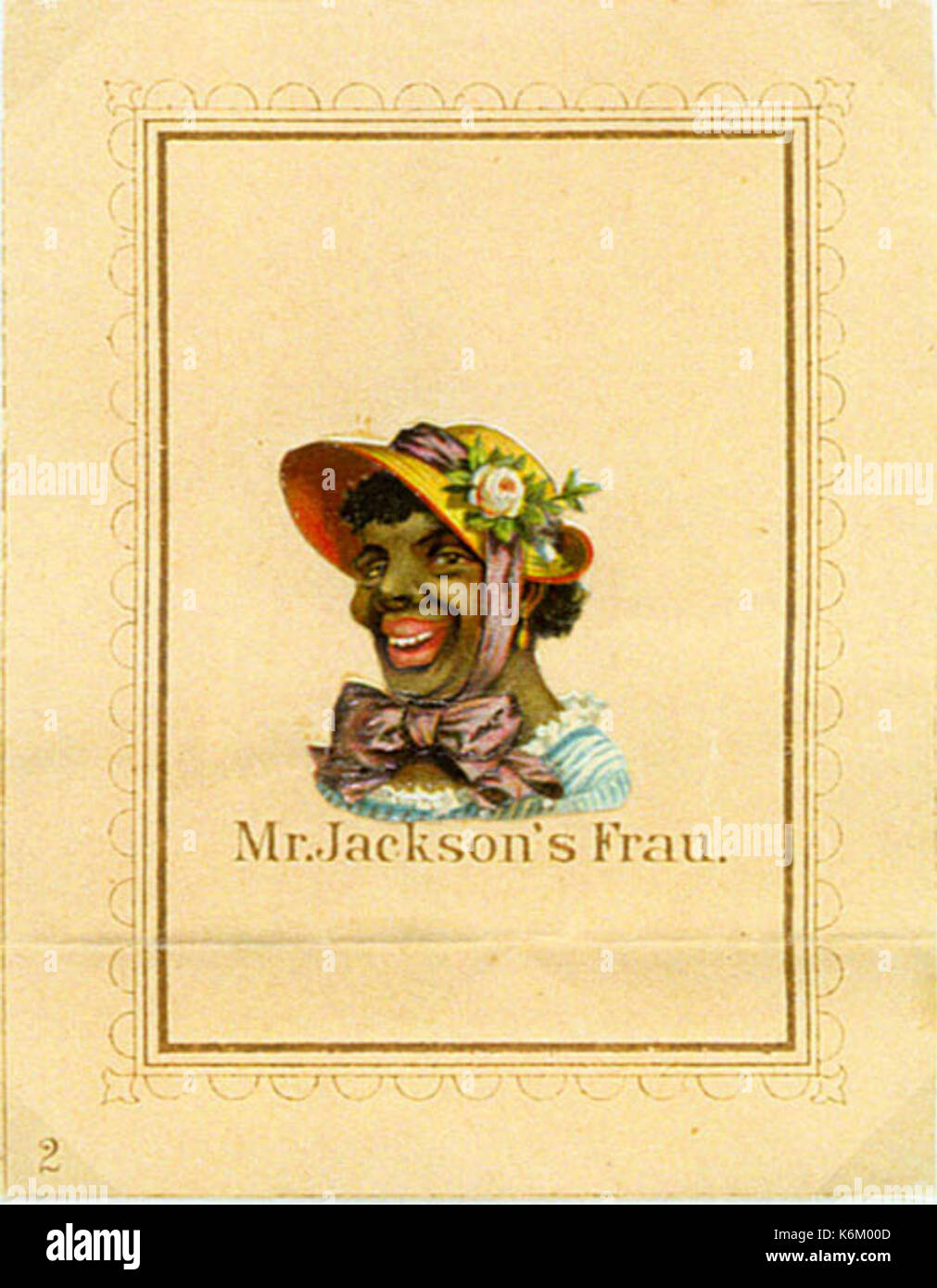 Card mr jacksons wife Stock Photo Alamy