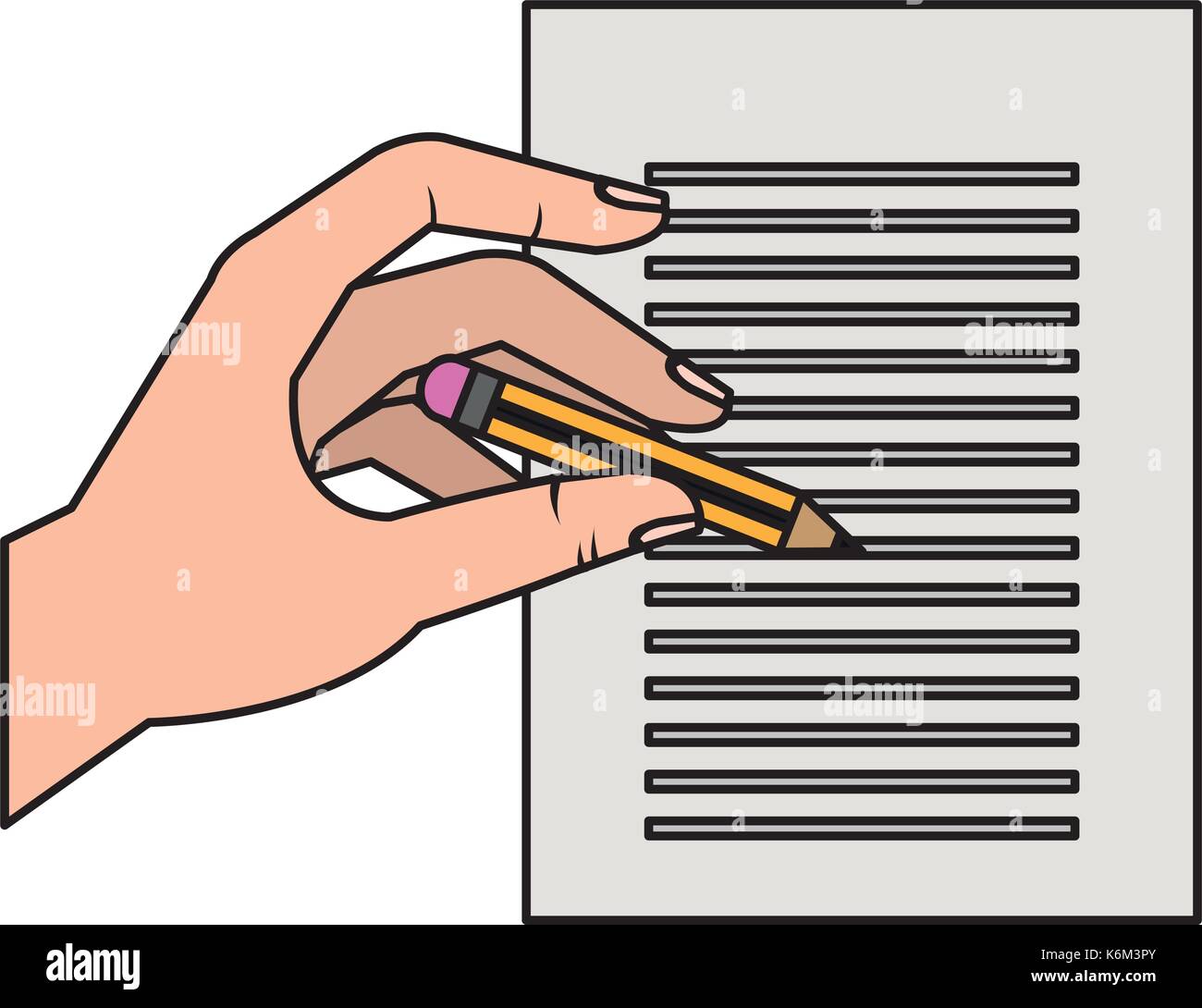 paper document with hand writing Stock Vector Image & Art - Alamy