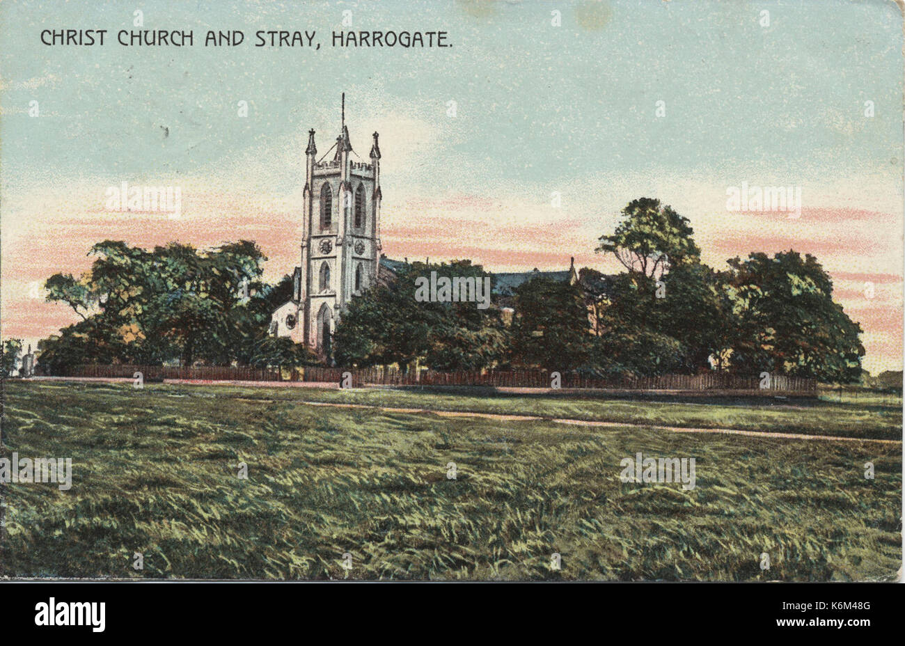 Christ Church Harrogate postcard 1926 Stock Photo Alamy