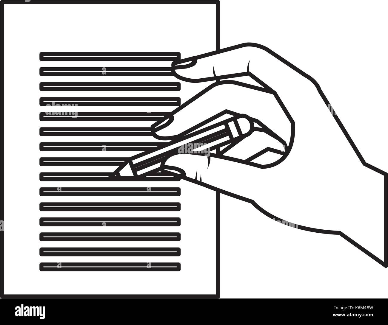 paper document with hand writing Stock Vector Image & Art - Alamy