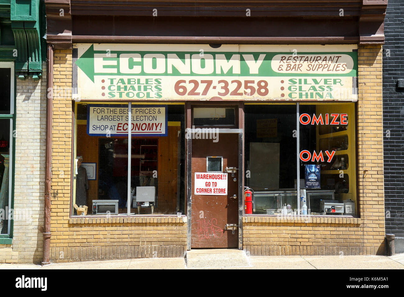Economy Restaurant and Bar Supply Warehouse, Old City, Philadelphia, Pennsylvania, United  States Stock Photo