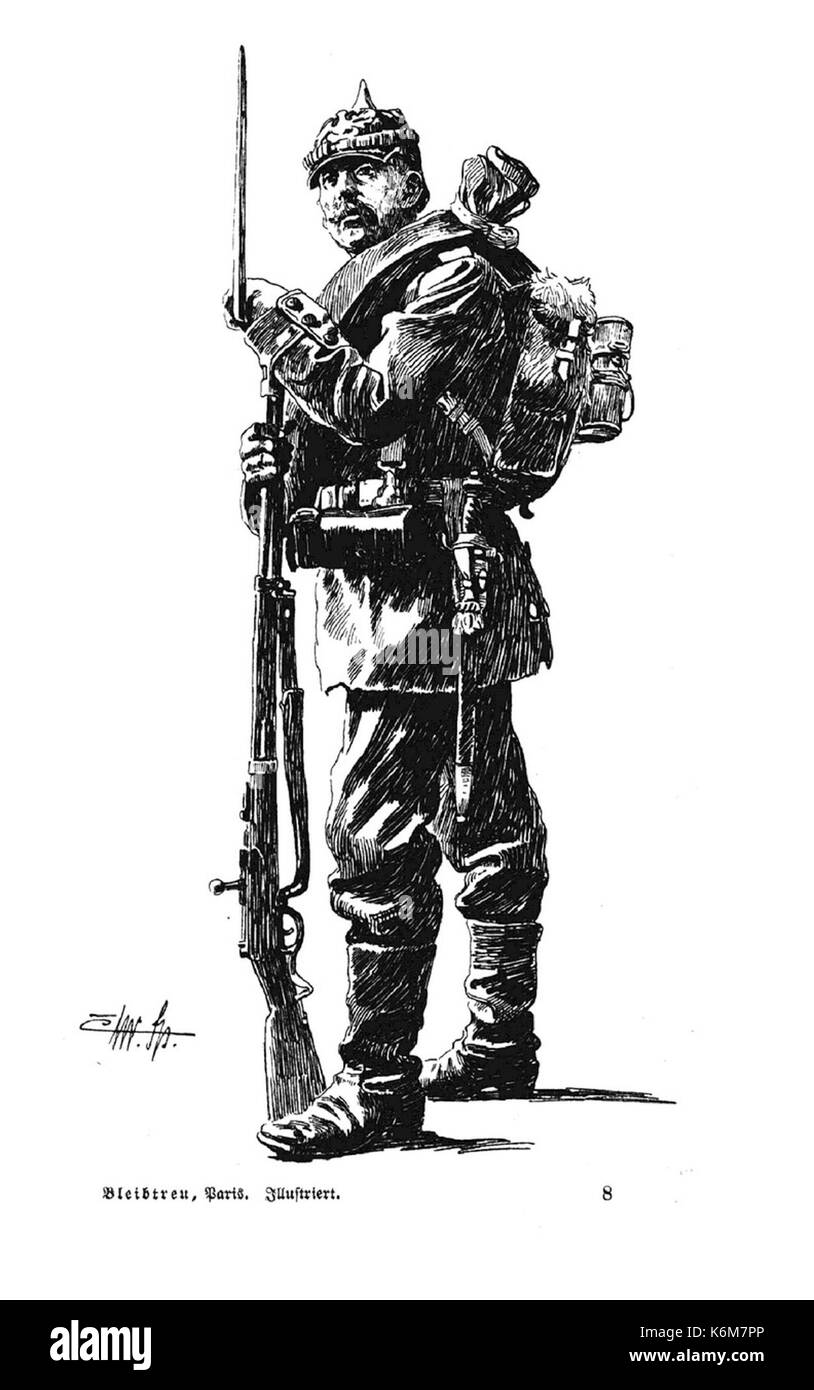 Chr.Speyer Infanterist 1870 Stock Photo