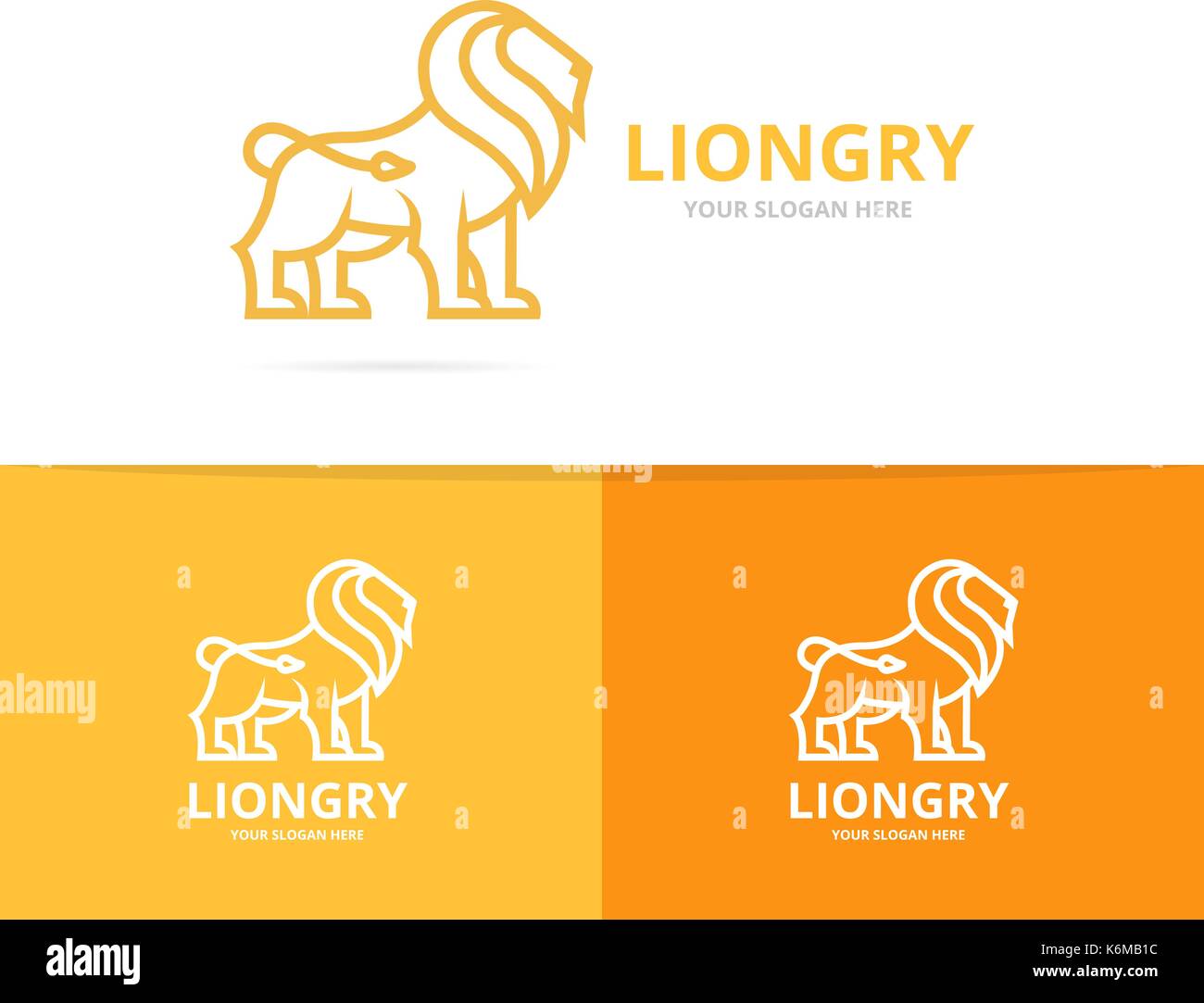 Vector of lion or cat logo combination Stock Vector