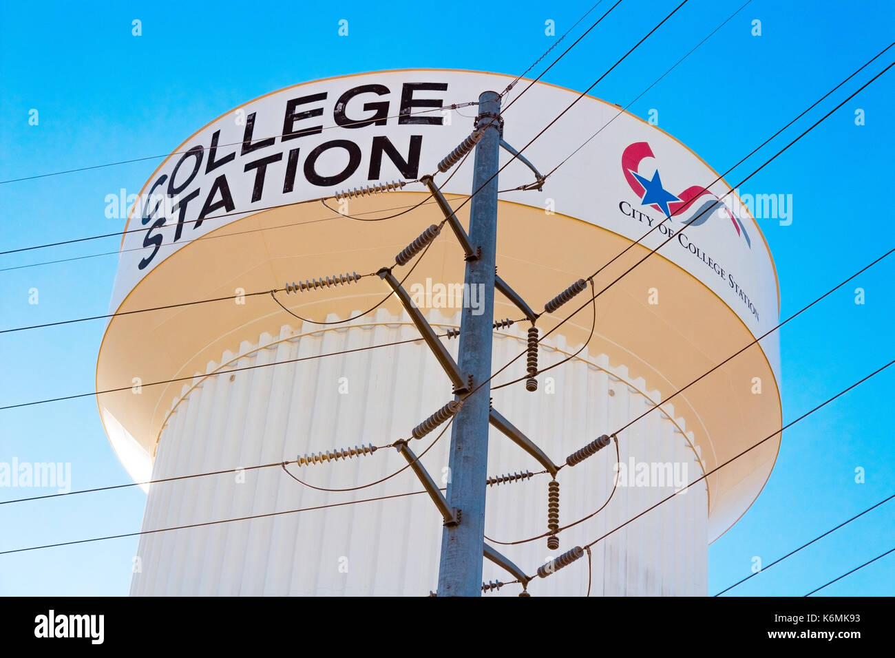College Station , Texas Water Tower Stock Photo Alamy