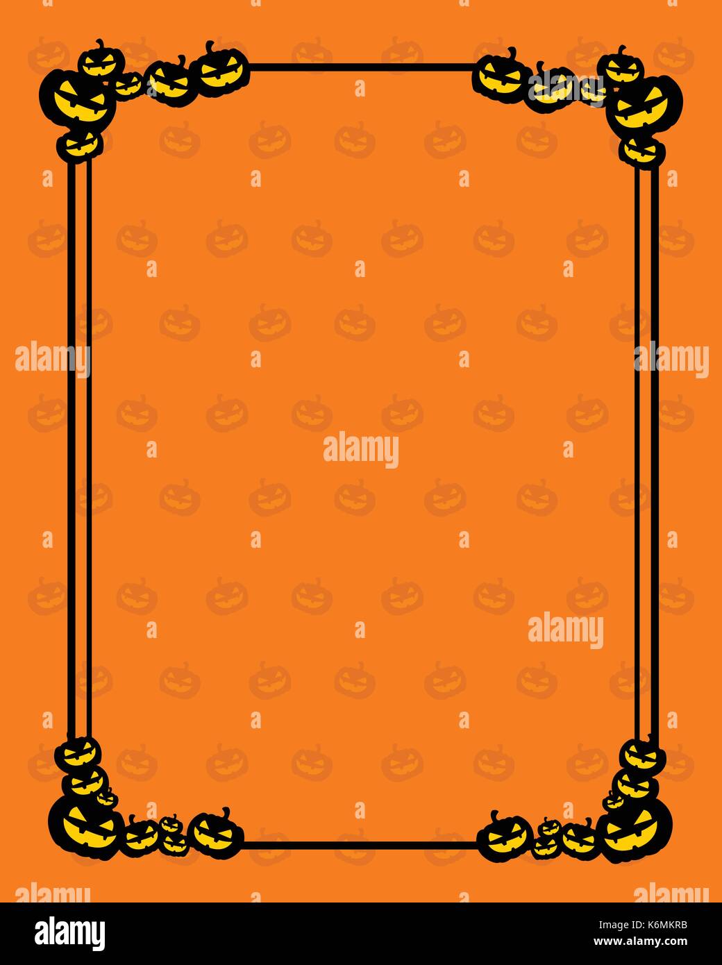 Frame with Halloween pumpkin style Stock Vector Image & Art - Alamy