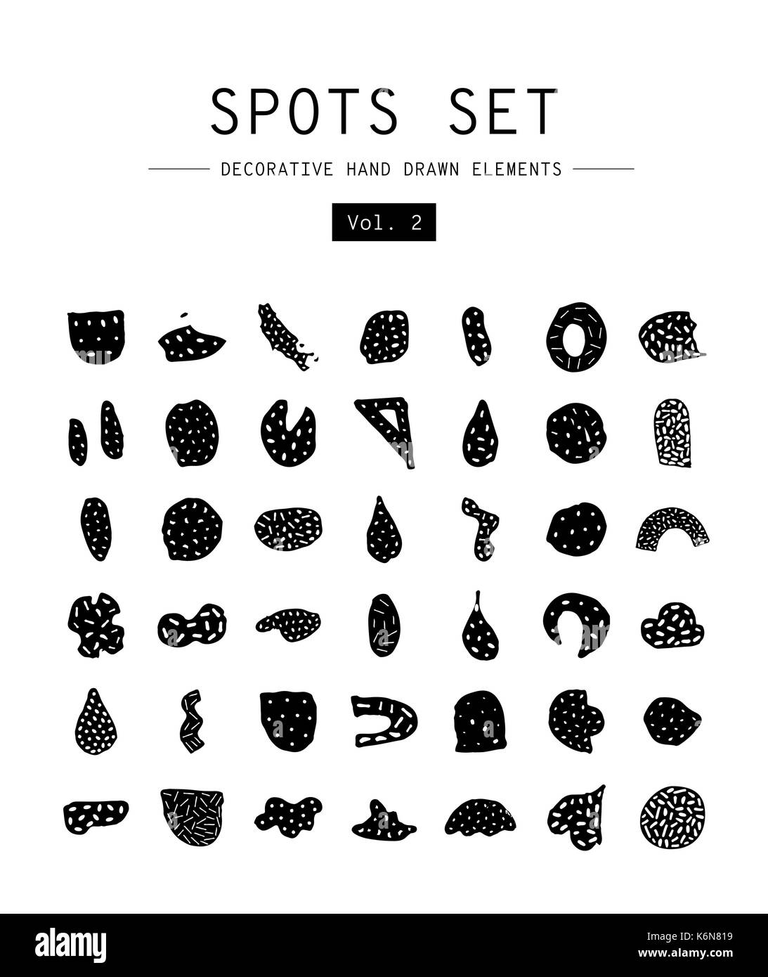 Set decorative hand drawn elements Stock Vector Image & Art Alamy