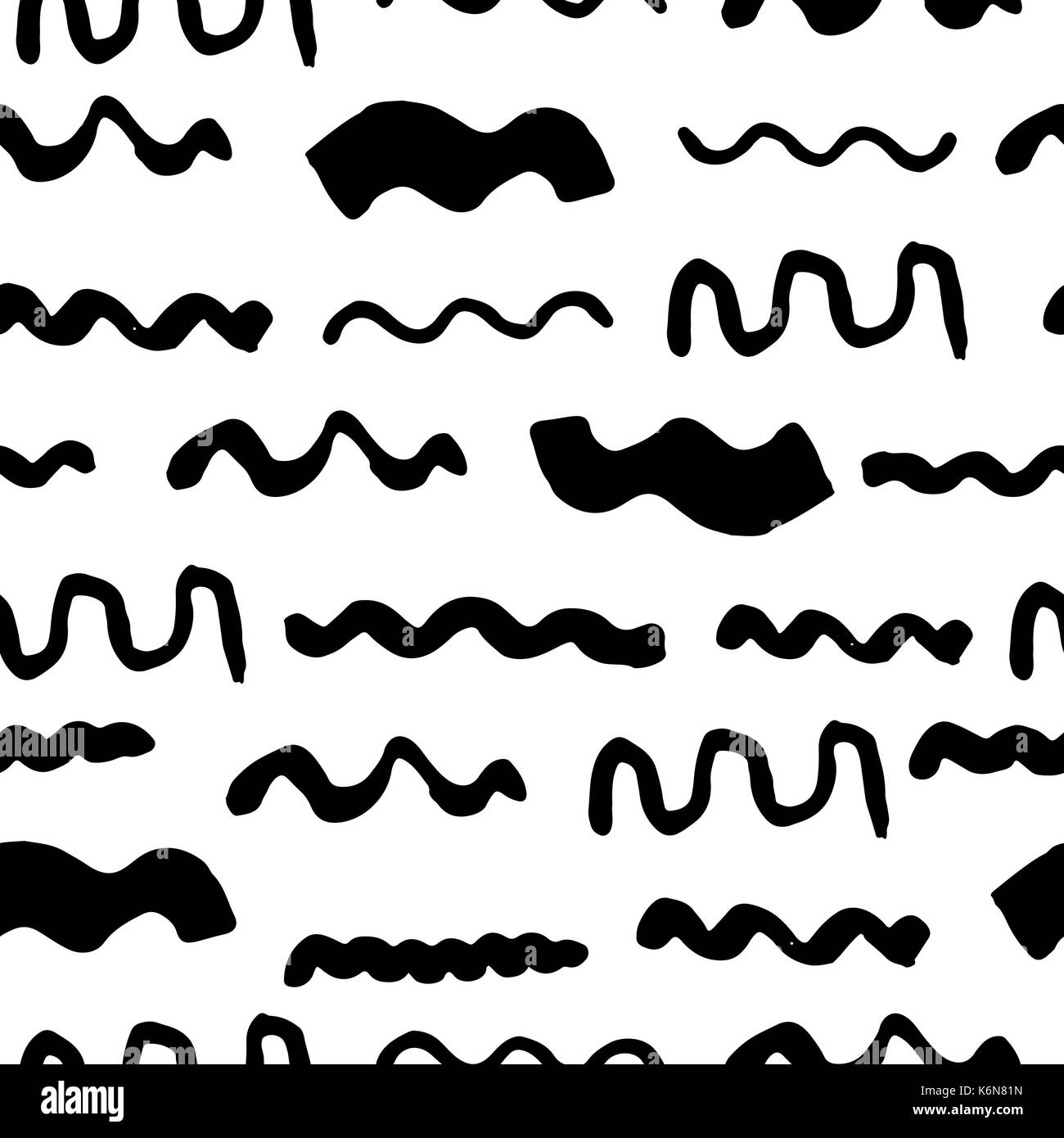 Vector seamless wave hand Black and White Stock Photos & Images - Alamy