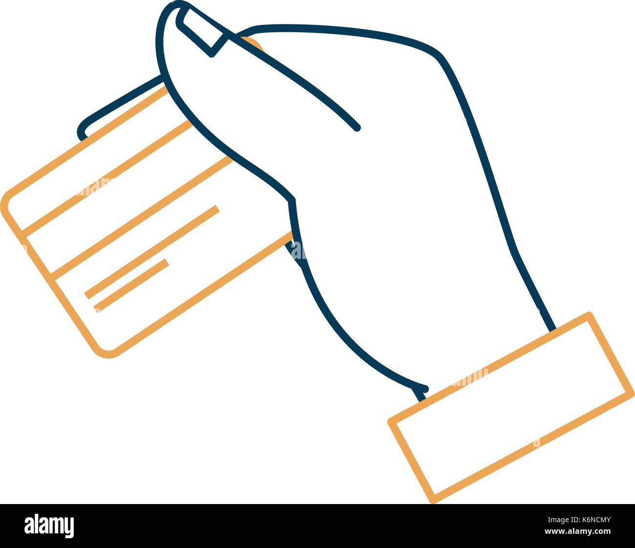 hand human with credit card isolated icon Stock Vector Image & Art - Alamy