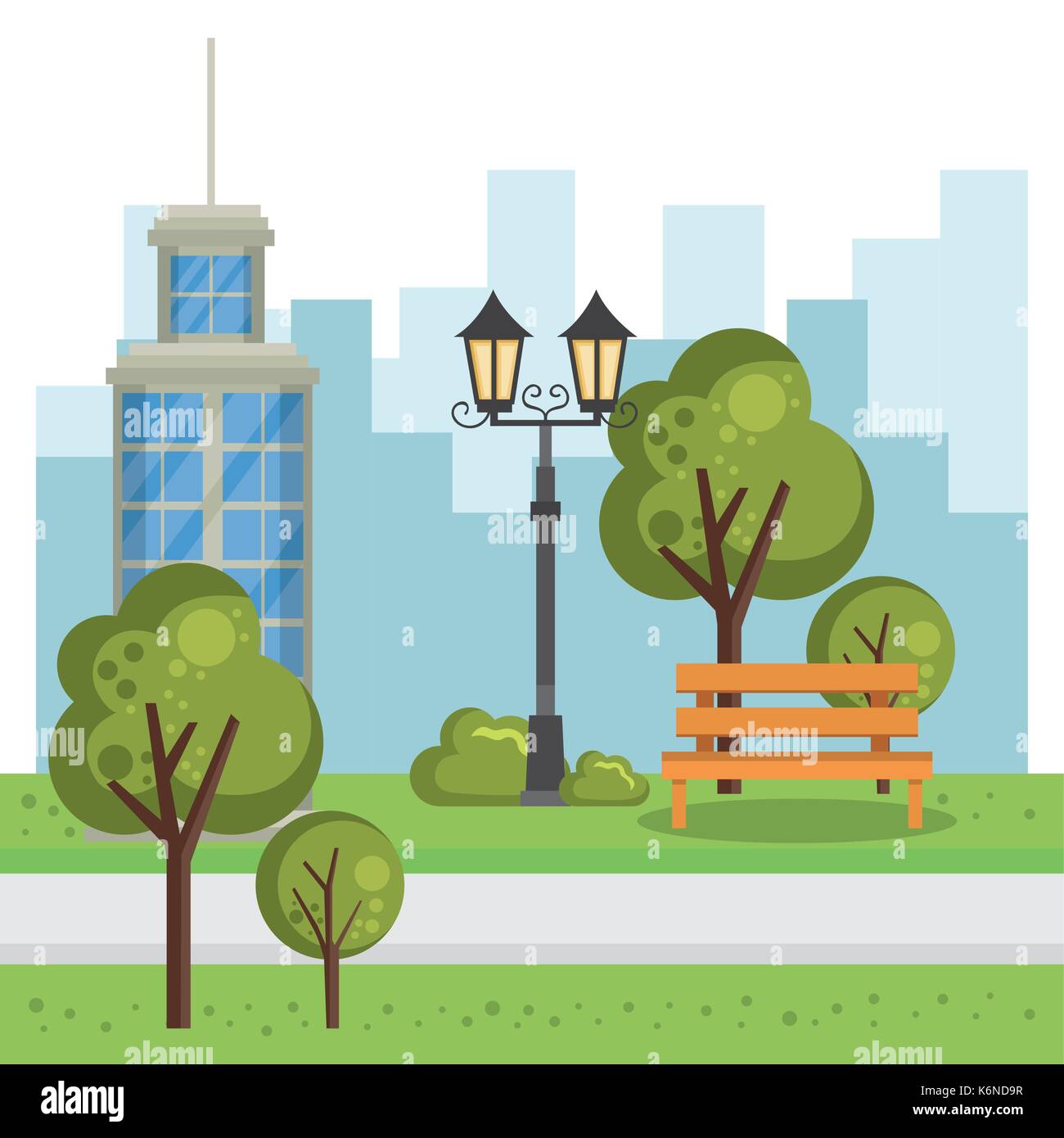 buildings with cityscape scene Stock Vector Image & Art - Alamy