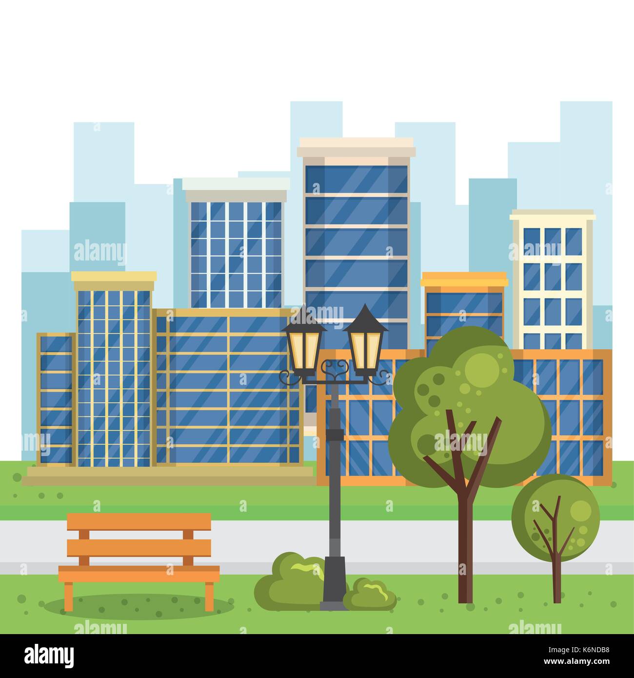 buildings with cityscape scene Stock Vector Image & Art - Alamy