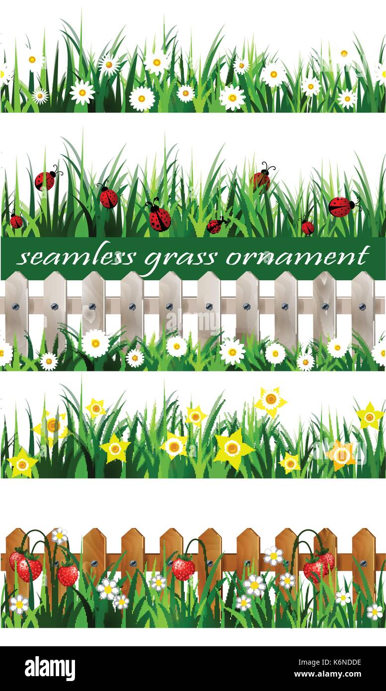 Green Grass seamless set Stock Vector Image & Art - Alamy