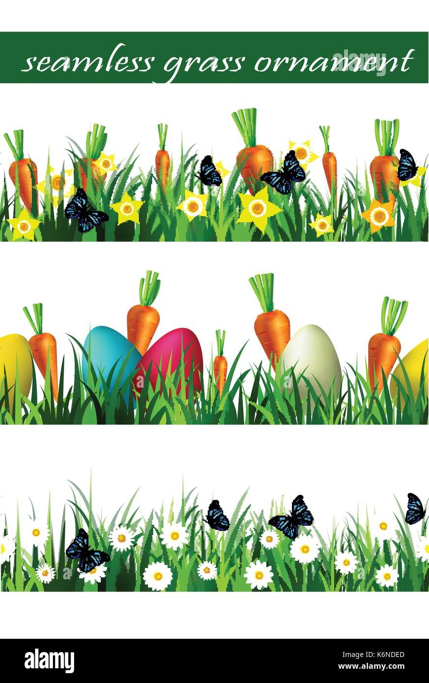 Green Grass seamless set Stock Vector Image & Art - Alamy