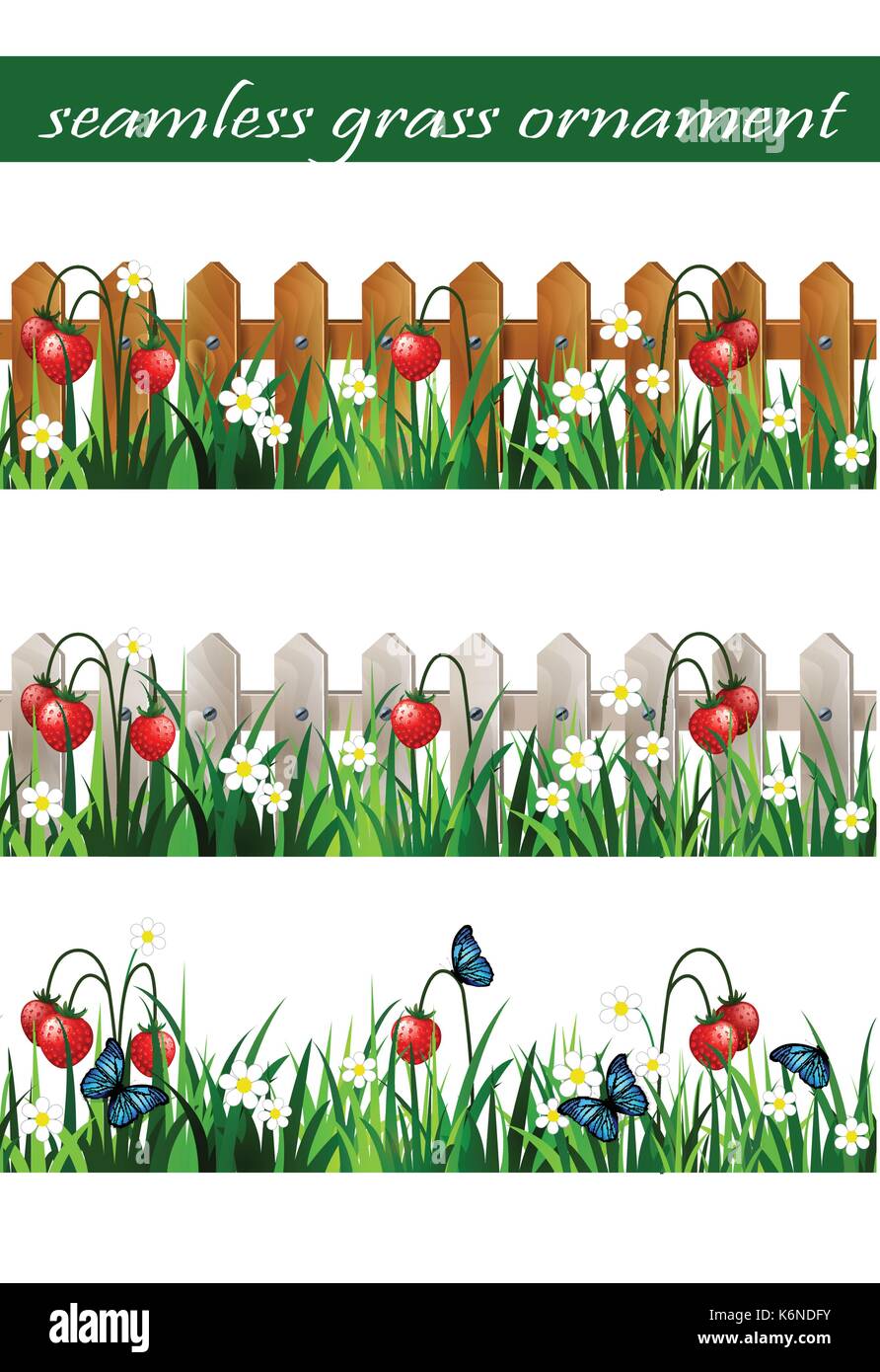 Green Grass seamless set Stock Vector Image & Art - Alamy