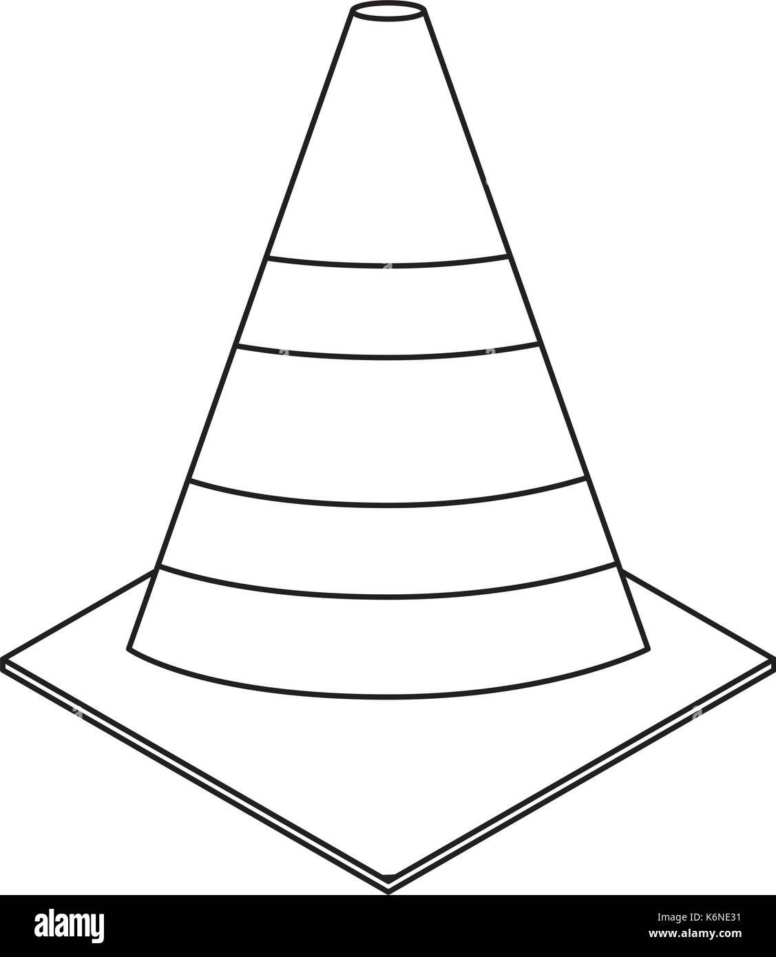 Construction cones Black and White Stock Photos & Images Alamy