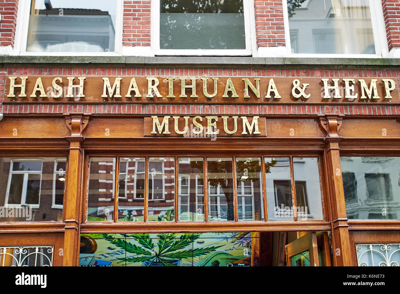Amsterdam, Netherlands - September 05, 2017: Hash Marijuana & Hemp Museum in red-light  in Amsterdam, Netherlands Stock Photo
