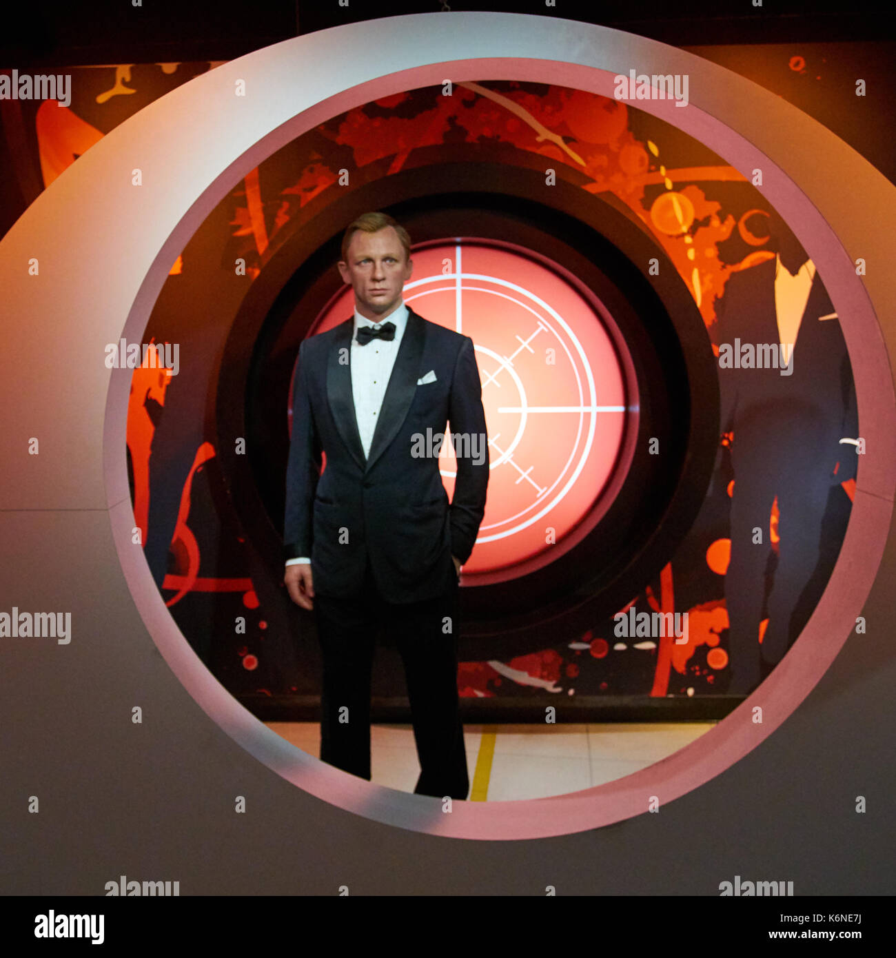 Amsterdam, Netherlands - September 05, 2017: Wax figure of Daniel Craig ...