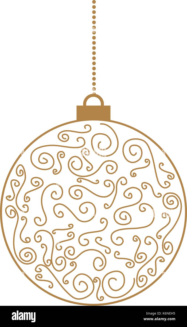 christmas ball hanging decoration celebration Stock Vector Image & Art ...