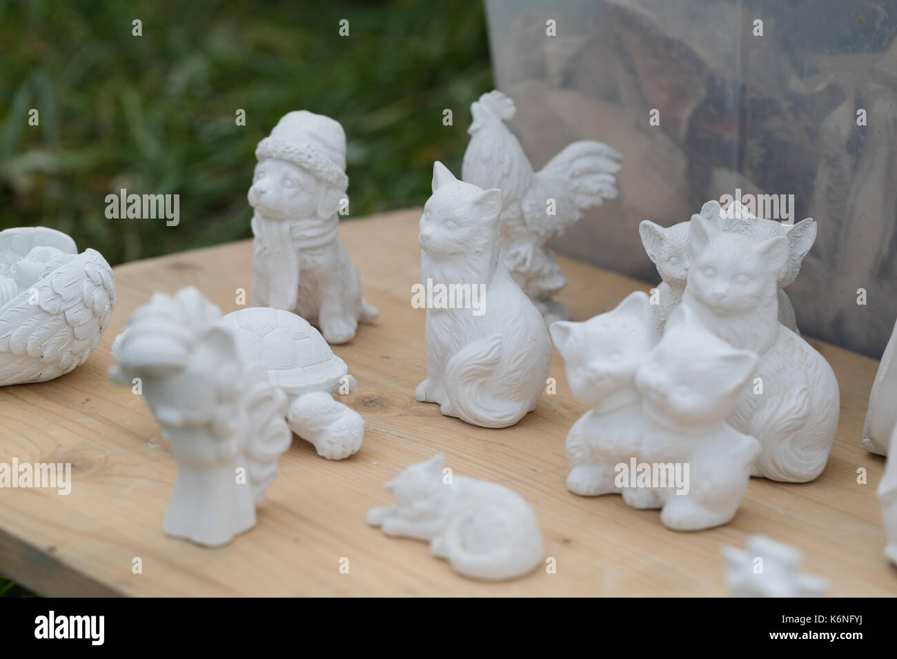 plaster figurines of animals Stock Photo Alamy