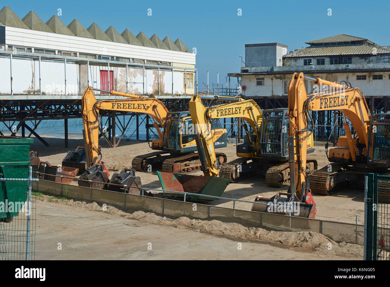 Redevelopment of the Pier at Colwyn Bay - Wales, UK Stock Photo
