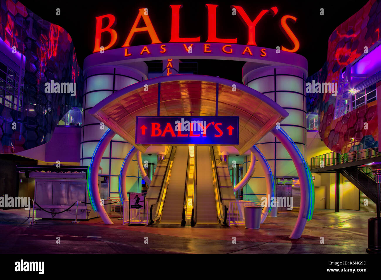 Ballys Hotel Las Vegas - Illuminated and colorful escalators at the Ballys  Hotel and Casino in Las Vegas, Nevada Stock Photo - Alamy