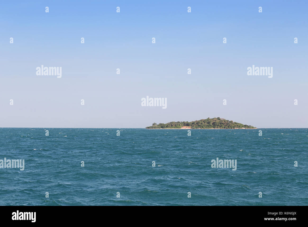 Deserted island in the sea of Tropical Area chonburi province in thailand. Stock Photo