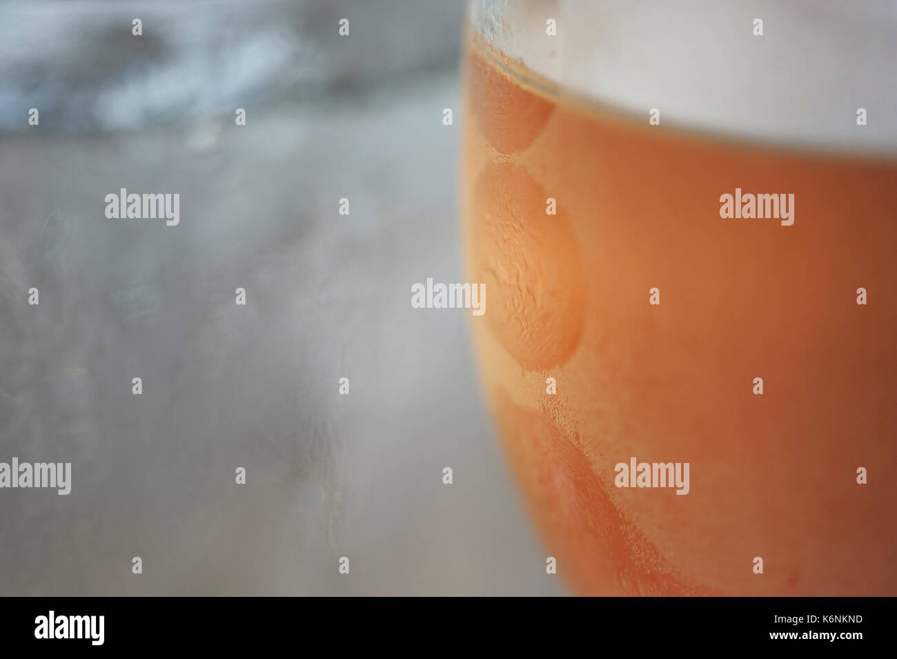 Humidity Condenses on a Wine Glass Stock Photo