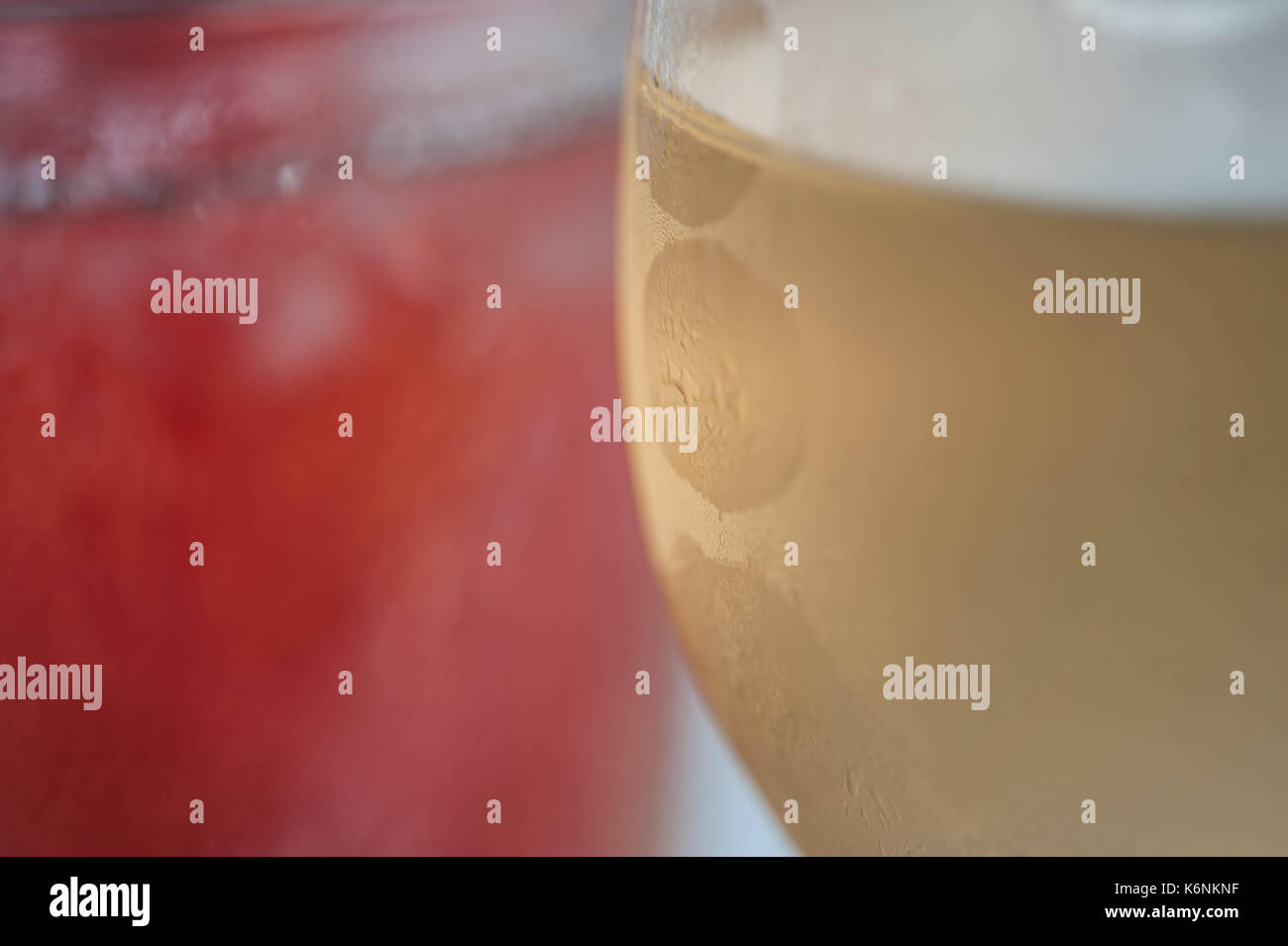 Humidity Condenses on a Wine Glass Stock Photo
