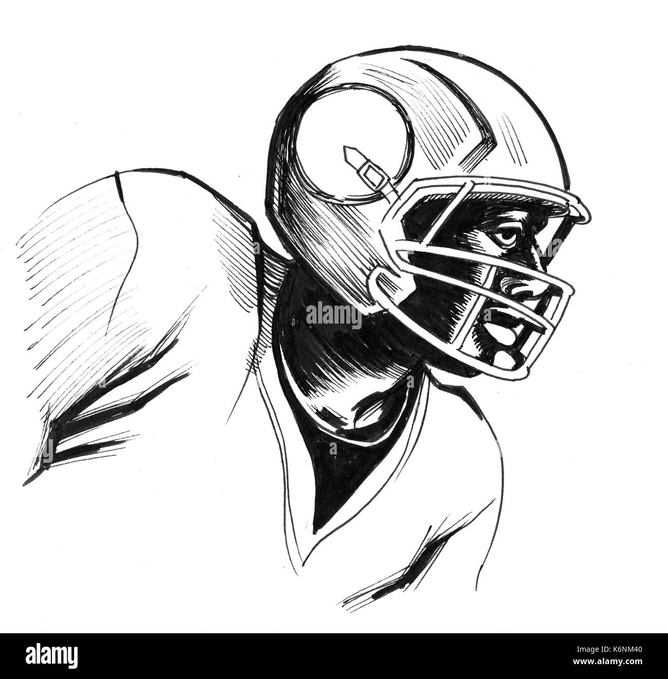 American football player stock image