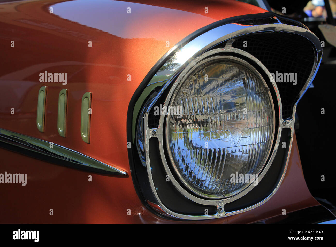 classic car chevy bel air car at Fairfax California car show Stock Photo