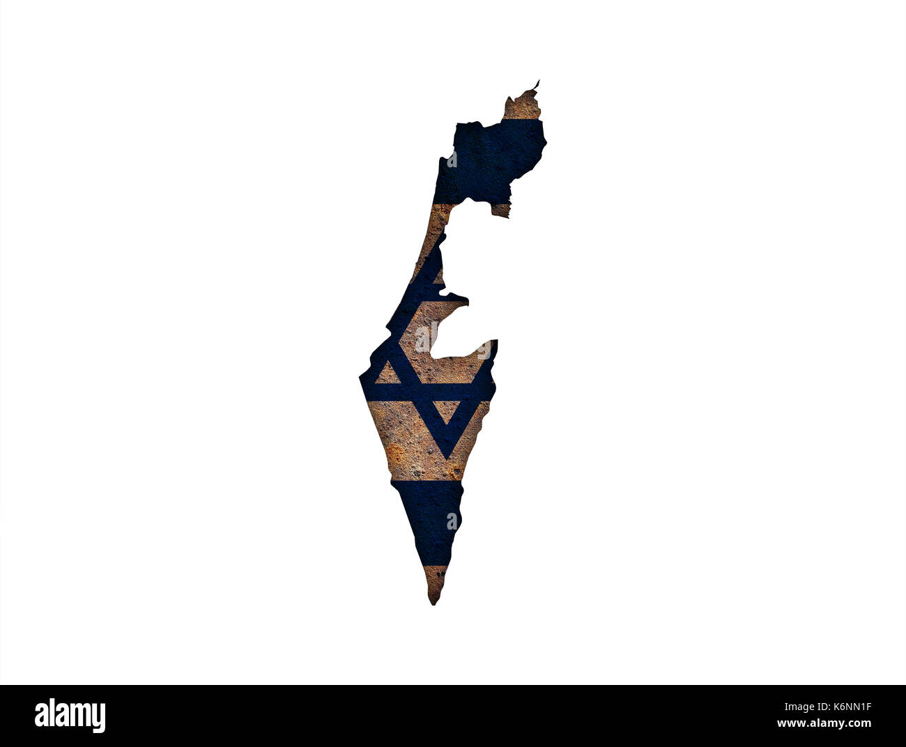 Map of israel on rusty metal hi-res stock photography and images - Alamy