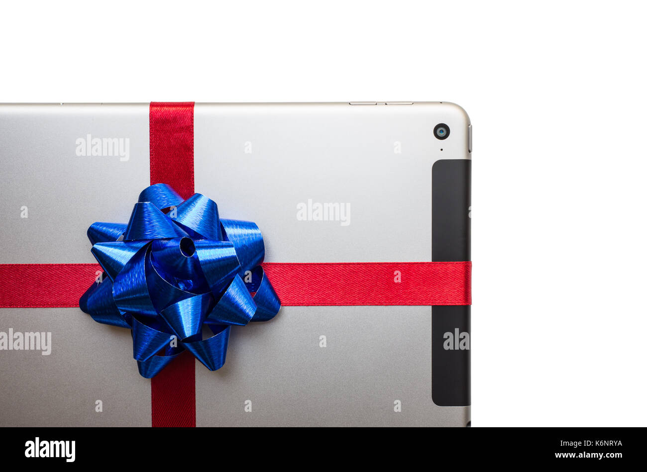 tablet for gift on white background Stock Photo