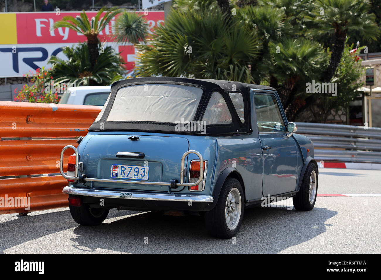 Monte-Carlo, Monaco - May 18, 2016: Blue Retro Car Austin Mini Cooper ...