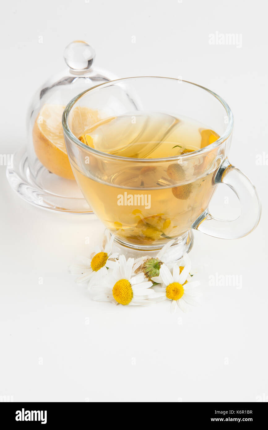 Cup of chamomile tea Stock Photo Alamy