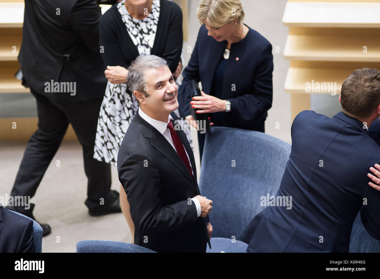 Stockholm, Sweden, 12th September, 2017. Ceremony in the Chamber at the opening of the Riksdag session.  Minister for Policy Coordination and Energy, Ibrahim Baylan (S). /Credit:Barbro Bergfeldt/Alamy Live News Stock Photo